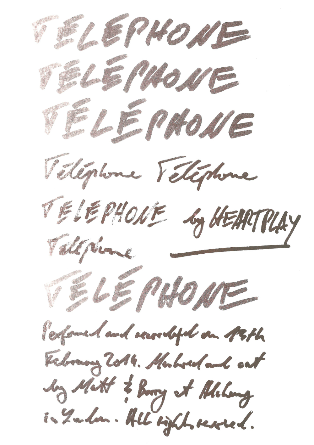 Téléphone 12 inch burgundy RISO-printed insert